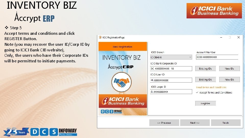 INVENTORY BIZ ERP v Step 5 Accept terms and conditions and click REGISTER Button.