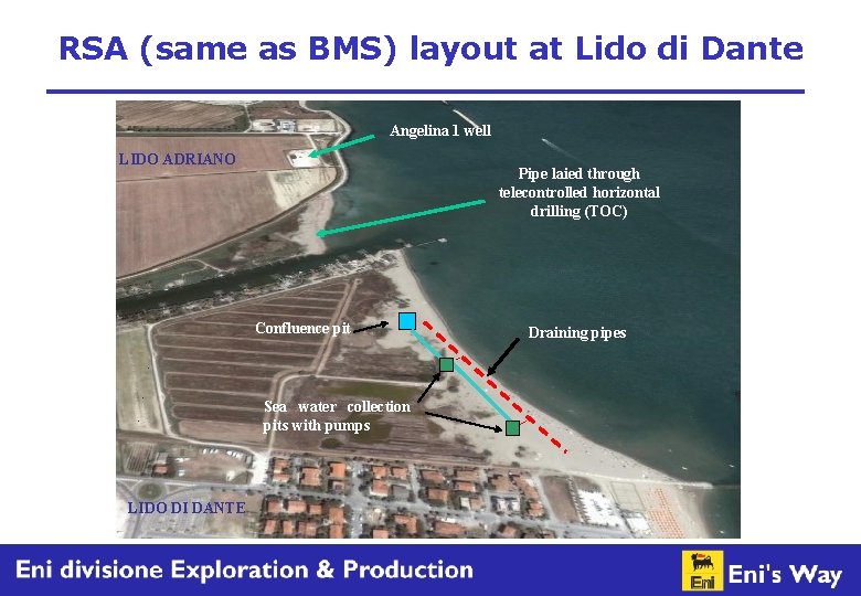 RSA (same as BMS) layout at Lido di Dante C AREA POZZO ANGELINA Angelina