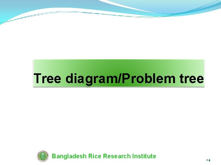 Tree diagram/Problem tree Bangladesh Rice Research Institute 24 