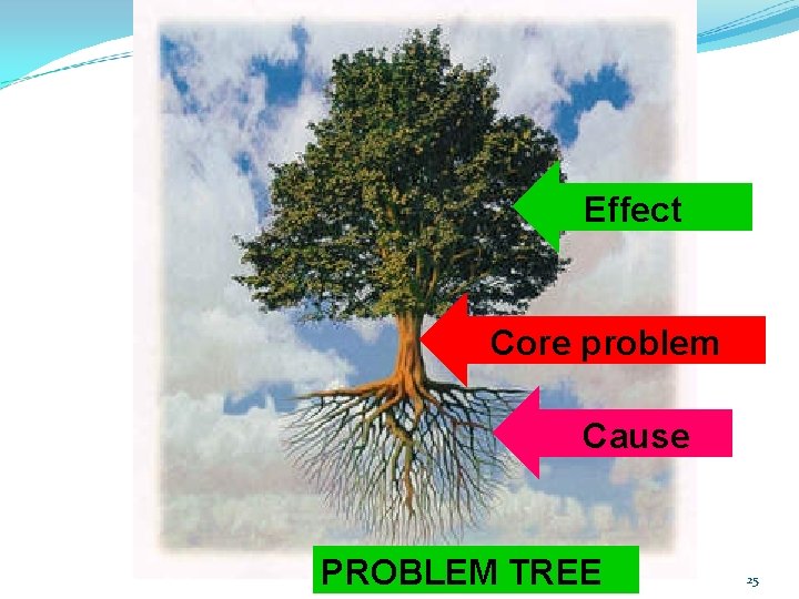 Effect Core problem Cause PROBLEM TREE 25 