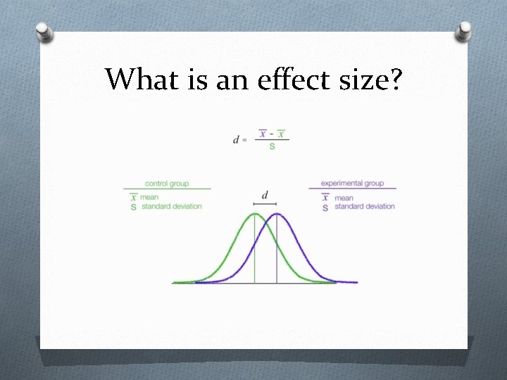 What is an effect size? 