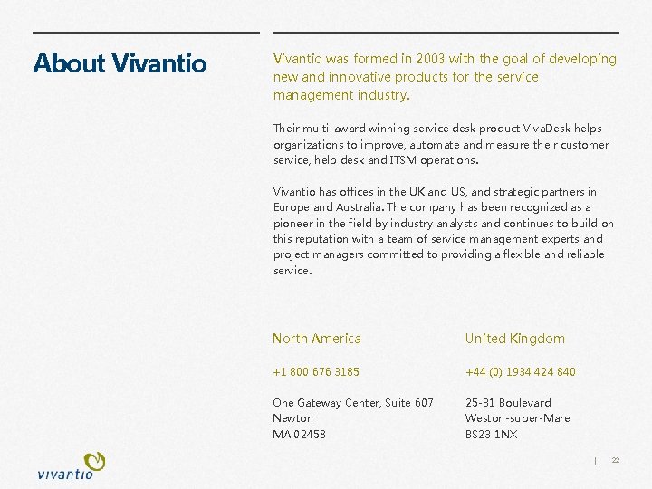 About Vivantio was formed in 2003 with the goal of developing new and innovative