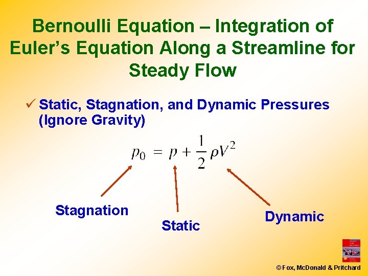 Bernoulli Equation – Integration of Euler’s Equation Along a Streamline for Steady Flow ü