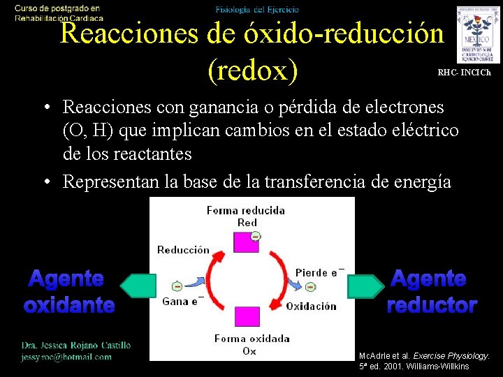 Reacciones de óxido-reducción (redox) RHC- INCICh • Reacciones con ganancia o pérdida de electrones