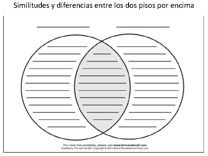 Similitudes y diferencias entre los dos pisos por encima 