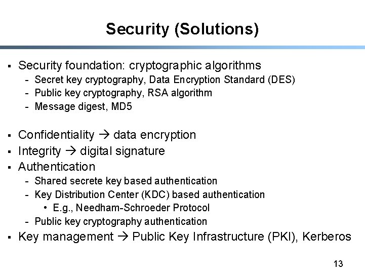 Security (Solutions) § Security foundation: cryptographic algorithms - Secret key cryptography, Data Encryption Standard
