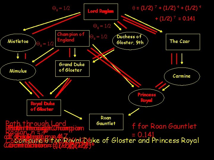 Qii = 1/2 Lord Raglan q = (1/2) 7 + (1/2) 7 4 +