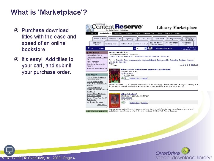 What is 'Marketplace'? Purchase download titles with the ease and speed of an online