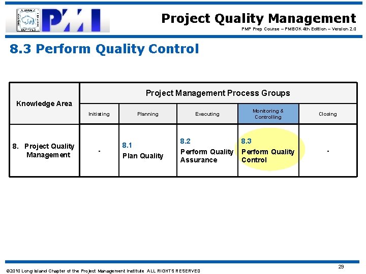 Project Quality Management PMP Prep Course – PMBOK 4 th Edition – Version 2.