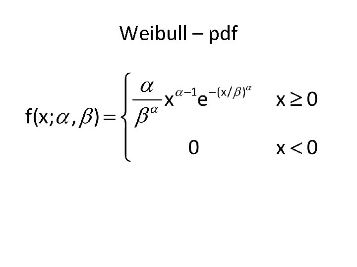 Weibull – pdf 