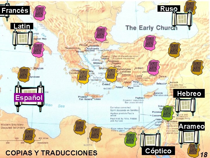 Francés Ruso Latin Hebreo Español Arameo COPIAS Y TRADUCCIONES Cóptico 18 