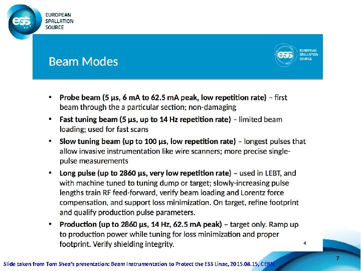 Slide taken from Tom Shea’s presentation: Beam Instrumentation to Protect the ESS Linac, 2015.