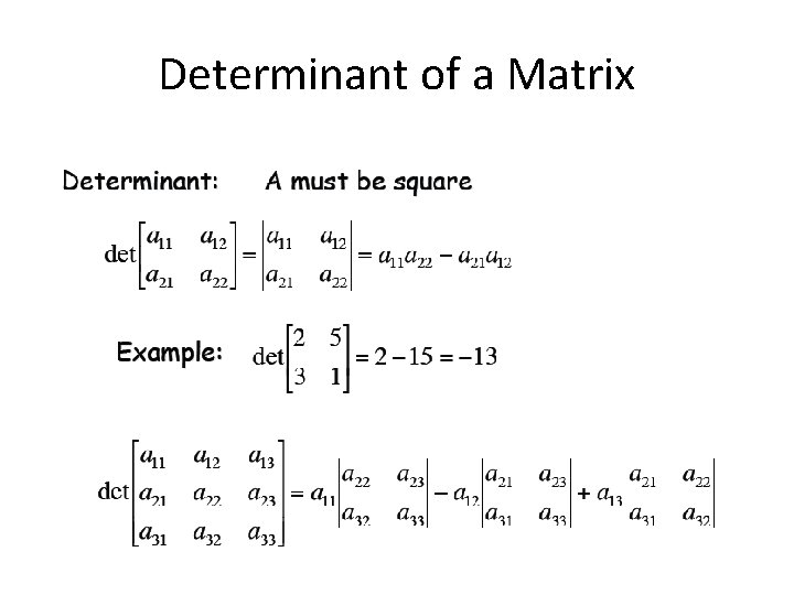 Determinant of a Matrix 