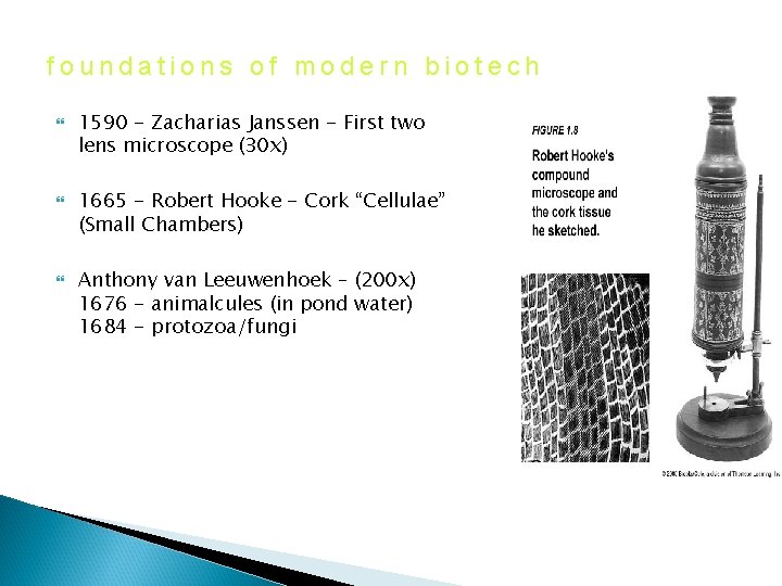 foundations of modern biotech 1590 - Zacharias Janssen - First two lens microscope (30