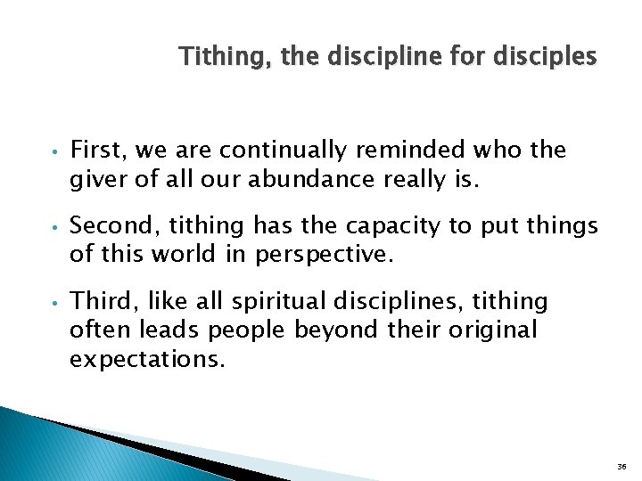 Tithing, the discipline for disciples • • • First, we are continually reminded who