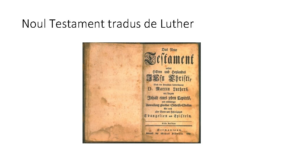 Noul Testament tradus de Luther 