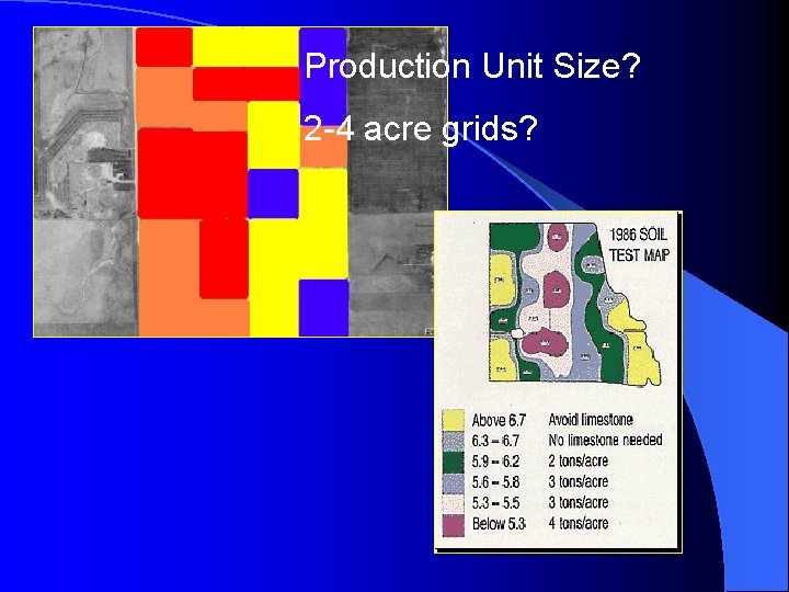 Production Unit Size? 2 -4 acre grids? 