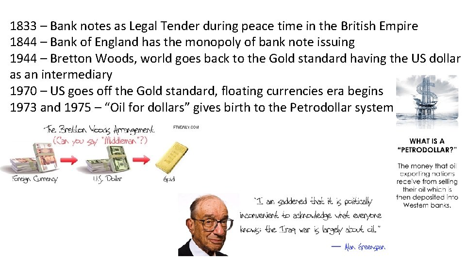 1833 – Bank notes as Legal Tender during peace time in the British Empire