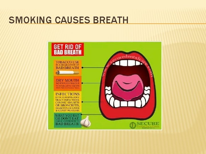 SMOKING CAUSES BREATH 