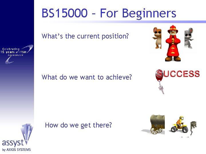 BS 15000 – For Beginners What’s the current position? What do we want to