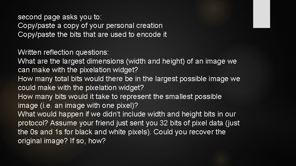 second page asks you to: Copy/paste a copy of your personal creation Copy/paste the second page asks you to: Copy/paste a copy of your personal creation Copy/paste the