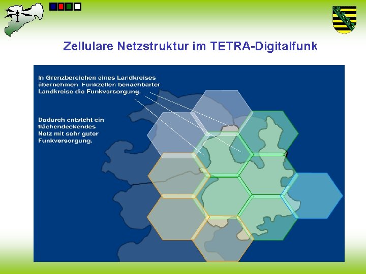 Zellulare Netzstruktur im TETRA-Digitalfunk 