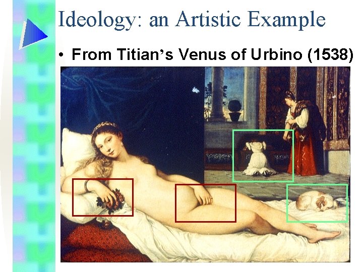 Ideology: an Artistic Example • From Titian’s Venus of Urbino (1538) 