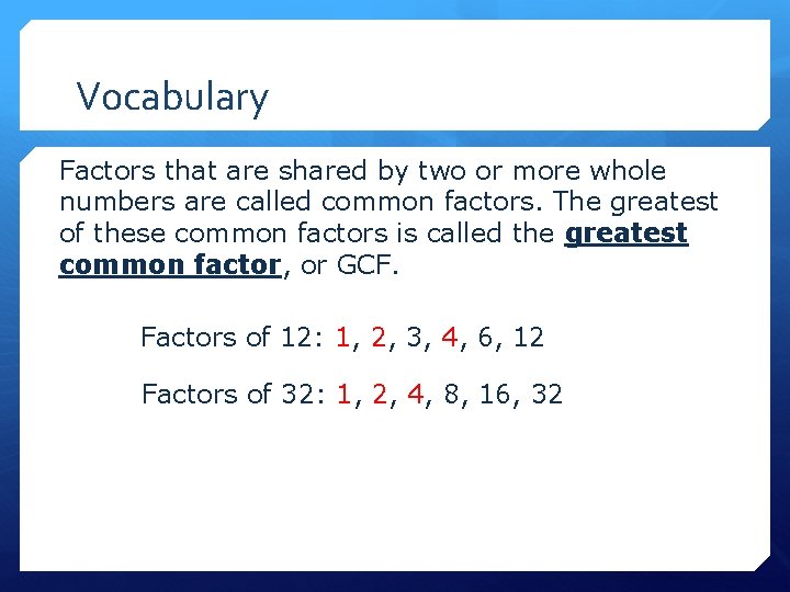 Lesson 6 1 Factoring by Greatest Common Factor