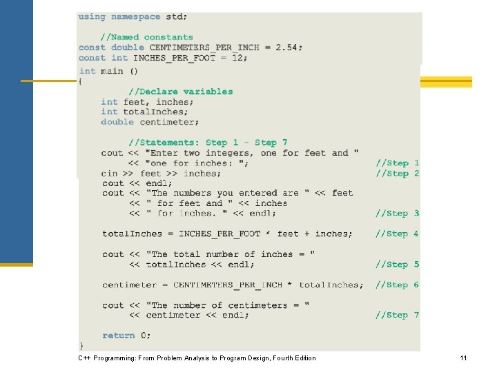C++ Programming: From Problem Analysis to Program Design, Fourth Edition 11 C++ Programming: From Problem Analysis to Program Design, Fourth Edition 11
