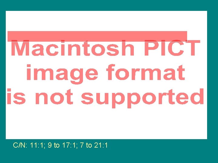 C/N: 11: 1; 9 to 17: 1; 7 to 21: 1 