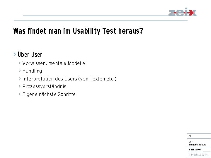 Was findet man im Usability Test heraus? > Über User Vorwissen, mentale Modelle Handling