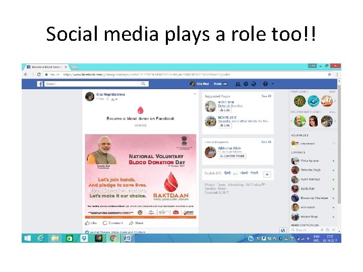 Social media plays a role too!! 