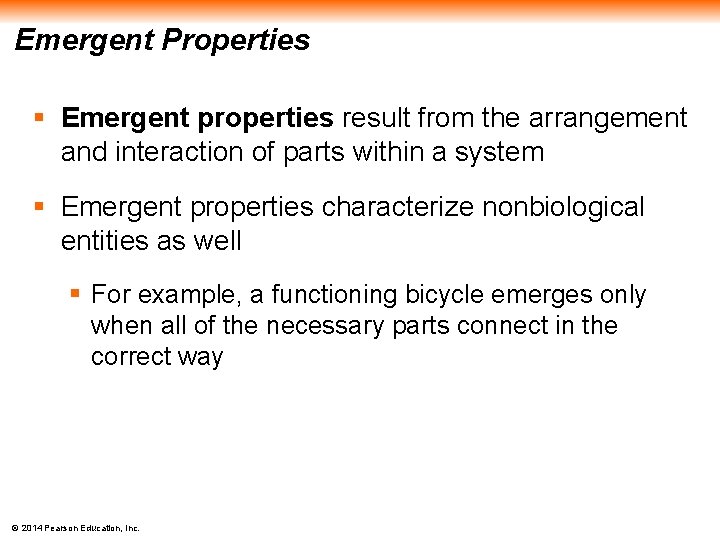 Emergent Properties § Emergent properties result from the arrangement and interaction of parts within