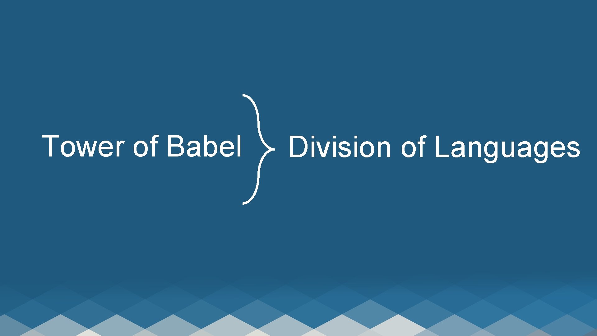 Tower of Babel Division of Languages 