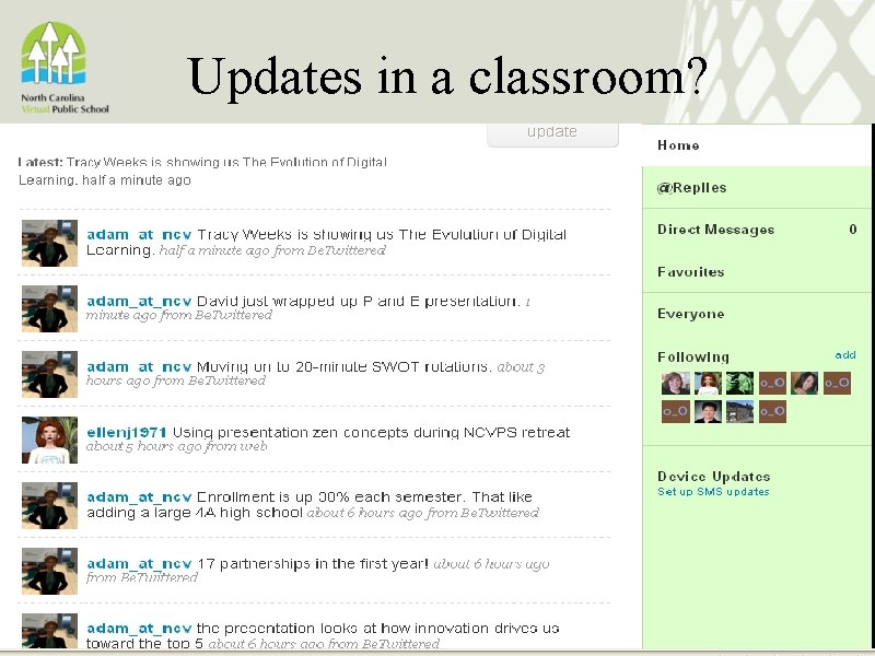 Updates in a classroom? 