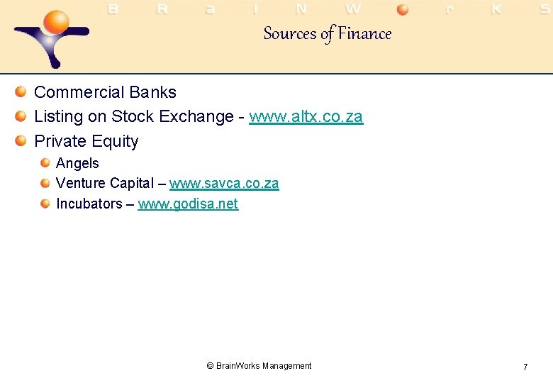 Sources of Finance Commercial Banks Listing on Stock Exchange - www. altx. co. za