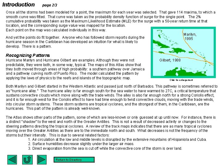 Introduction page 2/3 Once all the storms had been modeled for a point, the