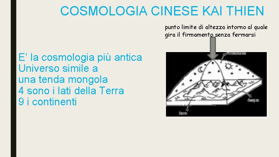 COSMOLOGIA CINESE KAI THIEN punto limite di altezza intorno al quale gira il firmamento