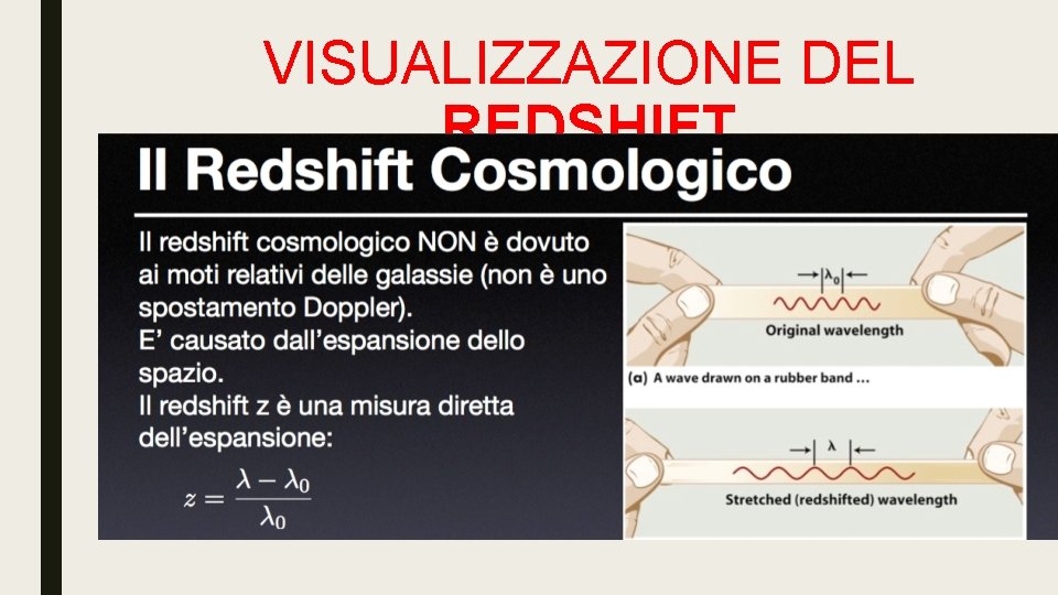 VISUALIZZAZIONE DEL REDSHIFT 