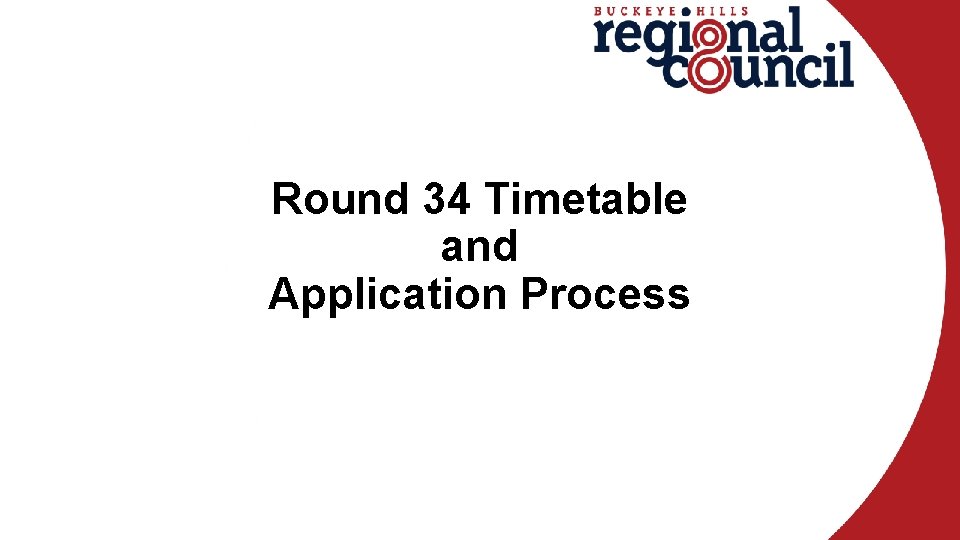 Round 34 Timetable and Application Process 