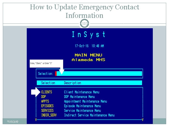How to Update Emergency Contact Information 123 v. 12. 3. 19 