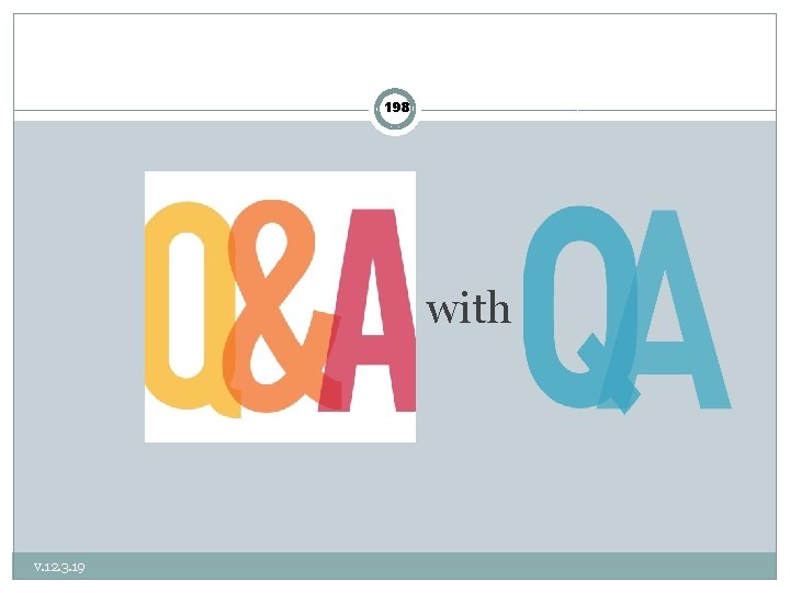 198 with v. 12. 3. 19 