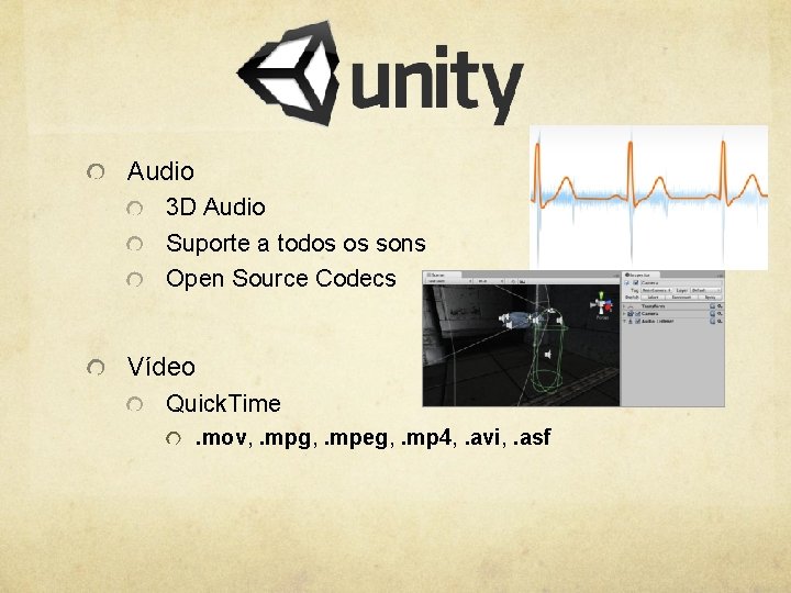 Audio 3 D Audio Suporte a todos os sons Open Source Codecs Vídeo Quick.