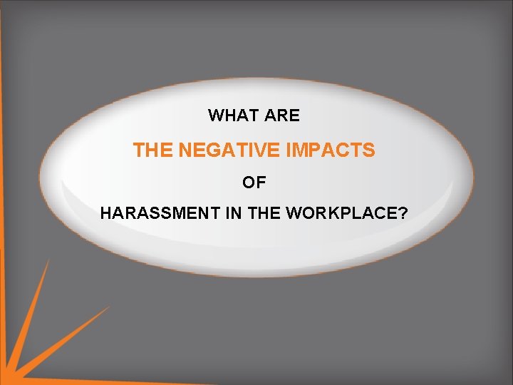 WHAT ARE . THE NEGATIVE IMPACTS OF HARASSMENT IN THE WORKPLACE? 