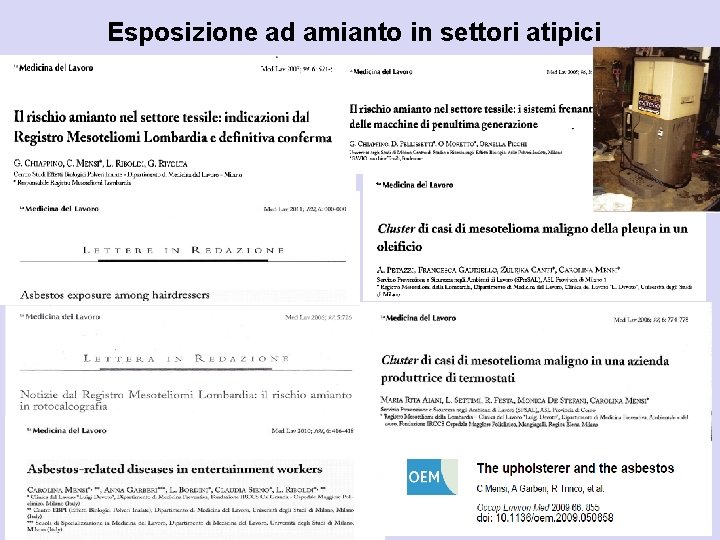 Esposizione ad amianto in settori atipici 