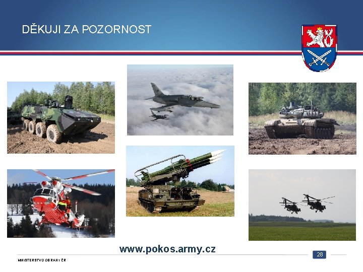 DĚKUJI ZA POZORNOST www. pokos. army. cz MINISTERSTVO OBRANY ČR 28 