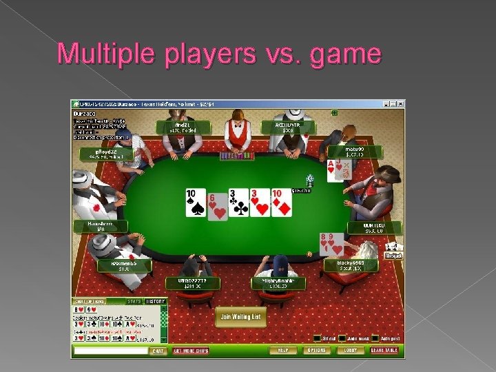 Multiple players vs. game 