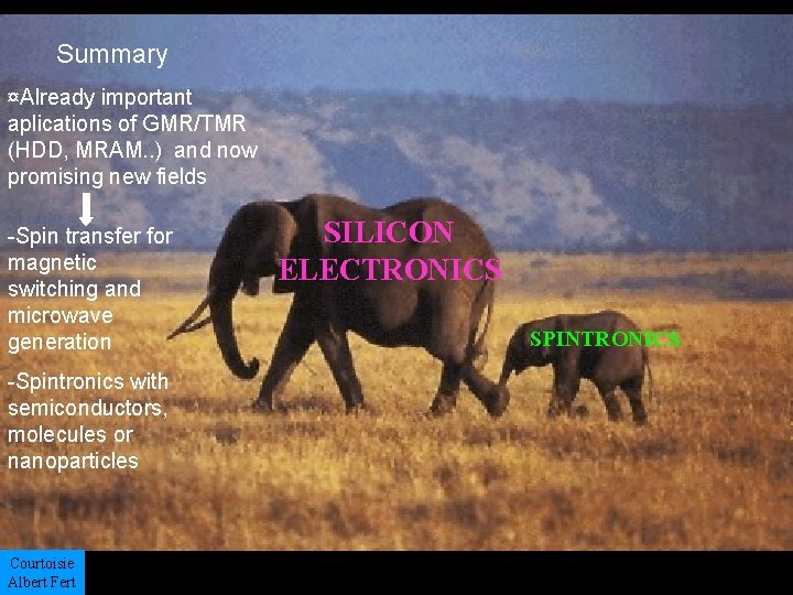 Summary ¤Already important aplications of GMR/TMR (HDD, MRAM. . ) and now promising new