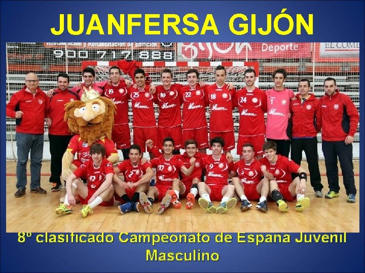 JUANFERSA GIJÓN 8º clasificado Campeonato de España Juvenil Masculino 