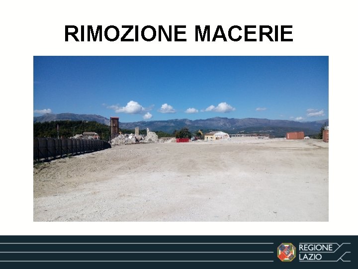 RIMOZIONE MACERIE 